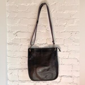 MCS leather messenger bag